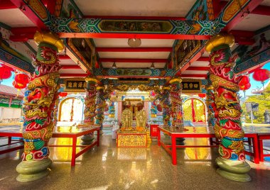 Tayland 'daki Dragon Paradise Park Suphan Buri. Yüksek kalite fotoğraf