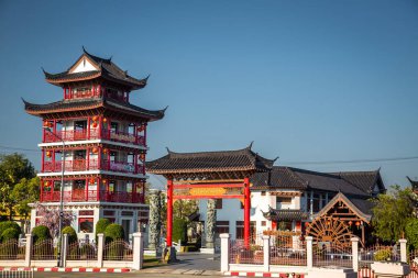 Tayland 'daki Dragon Paradise Park Suphan Buri. Yüksek kalite fotoğraf