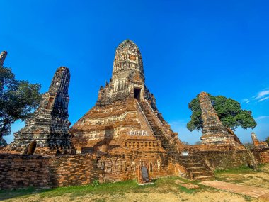 Wat Yai Chai Mongkhon tapınağı Phra Nakhon Si Ayutthaya, Tayland. Yüksek kalite fotoğraf