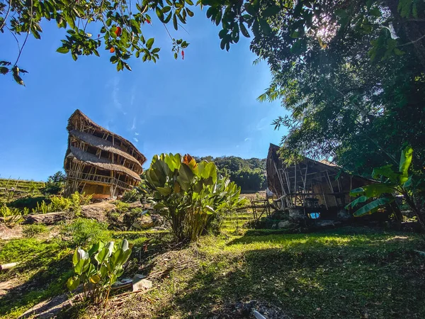 Giant Bamboo Hut Doi Inthanon National Park Chiang Mai Thailand — Stock Photo, Image