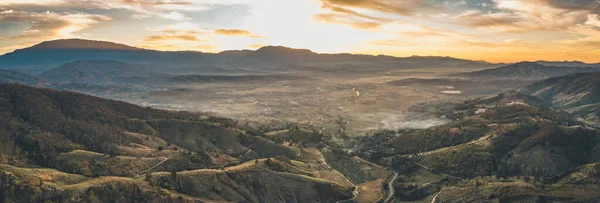 Ban Bon Mirador Amanecer Con Niebla Sobre Mae Chaem Parque — Foto de Stock