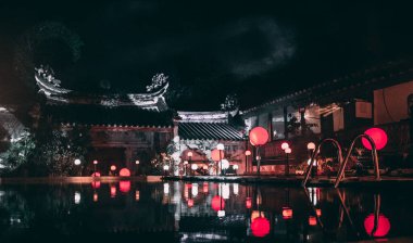 Çin Mahallesi, Bangkok, Tayland 'da Uyanış Işık Festivali. Yüksek kalite fotoğraf