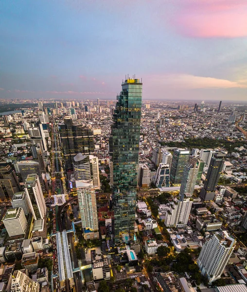 Kong Power Mahanakhon Tidligere Kendt Som Mahanakhon Blandet Brug Skyskraber - Stock-foto