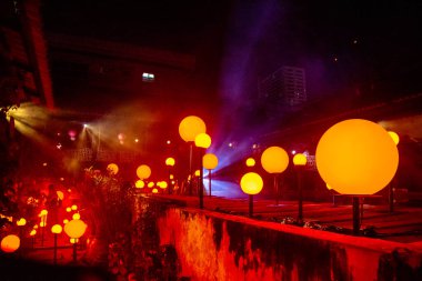 Çin Mahallesi, Bangkok, Tayland 'da Uyanış Işık Festivali. Yüksek kalite fotoğraf