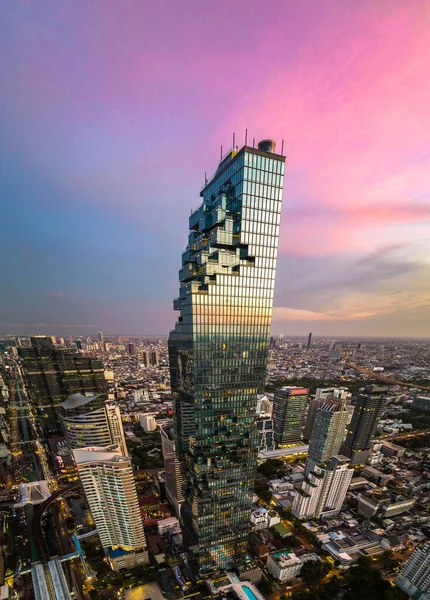 Kong Power Mahanakhon Tidligere Kendt Som Mahanakhon Blandet Brug Skyskraber - Stock-foto