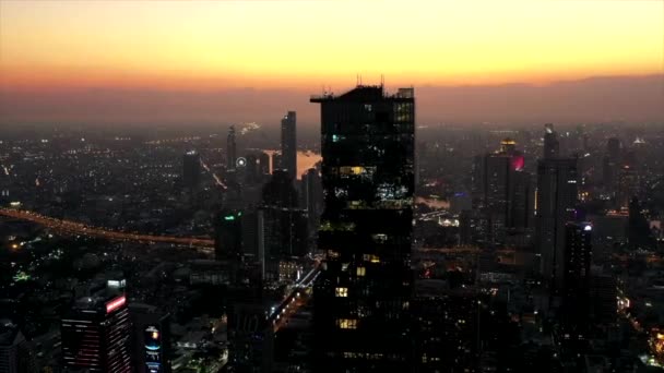 King Power Mahanakhon Dawniej Znany Jako Mahanakhon Jest Wieżowcem Mieszanym — Wideo stockowe