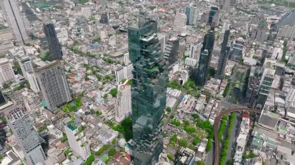 King Power Mahanakhon Dawniej Znany Jako Mahanakhon Jest Wieżowcem Mieszanym — Wideo stockowe