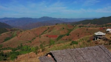 Ban Pa Pong Piang pirinç terasları veya Baan Pa Pong Pieng Doi Inthanon Ulusal Parkı, Chiang Mai, Tayland, Güney Asya