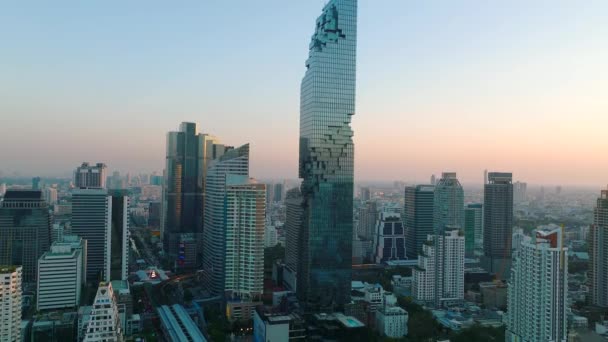 King Power Mahanakhon Раніше Відомий Mahanakhon Змішане Використання Skyscraper Центральному — стокове відео