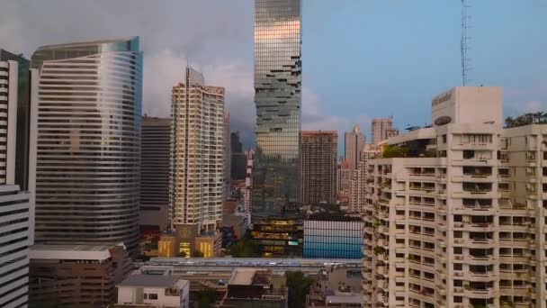 King Power Mahanakhon Раніше Відомий Mahanakhon Змішане Використання Skyscraper Центральному — стокове відео