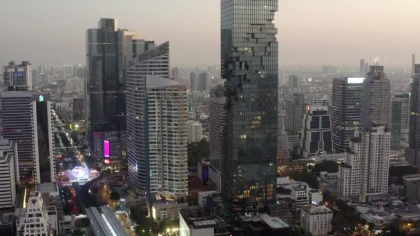 King Power Mahanakhon Formerly Known Mahanakhon Mixed Use Skyscraper Silom — Stock Video