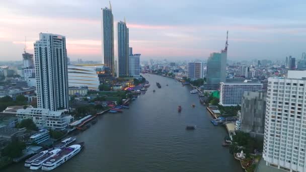 Iconsiam Ics Jest Mieszanym Rozwoju Zastosowań Brzegach Rzeki Chao Phraya — Wideo stockowe