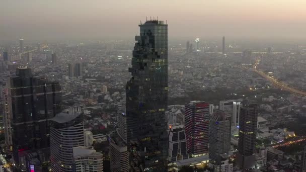 King Power Mahanakhon Dawniej Znany Jako Mahanakhon Jest Wieżowcem Mieszanym — Wideo stockowe