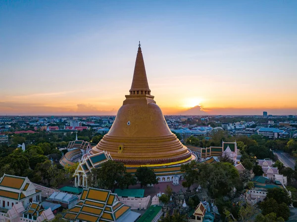 Phra Pathommachedi Phra Pathom Chedi Een Stupa Thailand Stupa Gelegen — Stockfoto