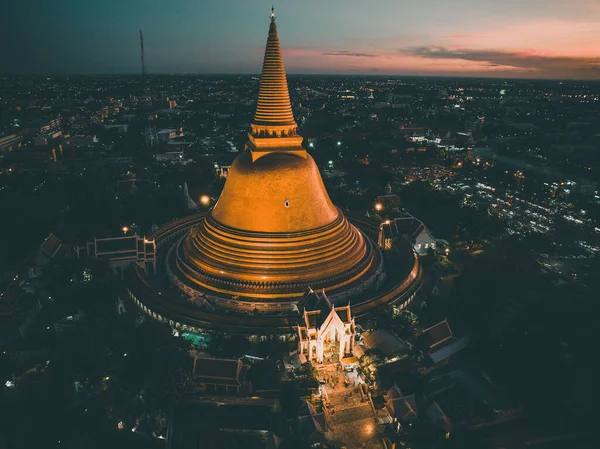 Phra Pathommachedi Phra Pathom Chedi Είναι Μια Χαζή Στην Ταϊλάνδη — Φωτογραφία Αρχείου