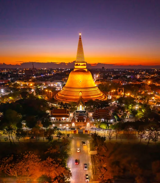 Phra Pathommachedi Veya Phra Pathom Chedi Tayland Bulunan Bir Budaladır — Stok fotoğraf