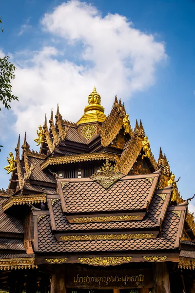 Temple Wat Sangkhathan Sur Eau Nonthaburi Thaïlande Photo Haute Qualité — Photo