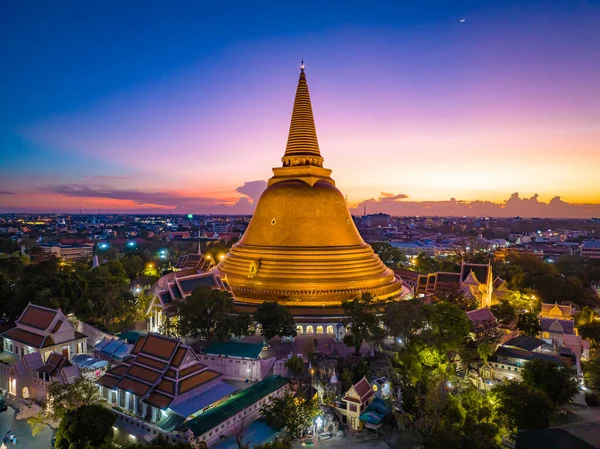 Phra Pathommachedi Phra Pathom Chedi Een Stupa Thailand Stupa Gelegen — Stockfoto