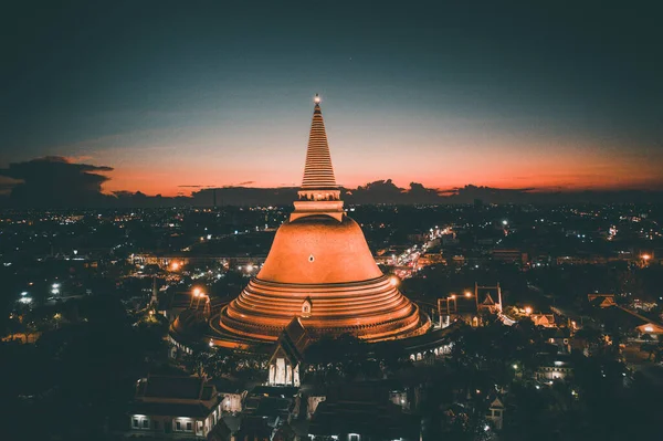 Phra Pathommachedi Phra Pathom Chedi Uma Estupa Tailândia Estupa Está — Fotografia de Stock