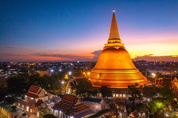 Phra Pathommachedi Phra Pathom Chedi Een Stupa Thailand Stupa Gelegen — Stockfoto