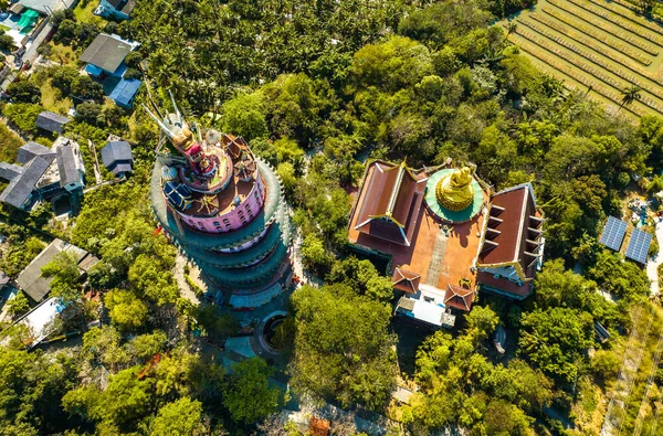 ワット サムの空中からの眺めタイ ナコンパトムの龍寺 東南アジア — ストック写真