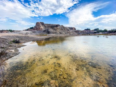 Tayland 'ın Ratchaburi eyaletindeki Büyük Kanyon' un havadan görünüşü, Güney Doğu Asya