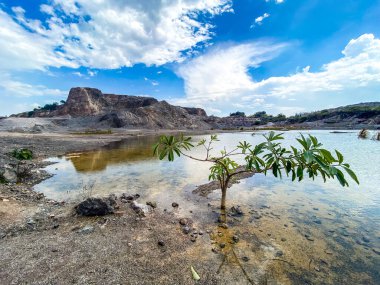 Tayland 'ın Ratchaburi eyaletindeki Büyük Kanyon' un havadan görünüşü, Güney Doğu Asya