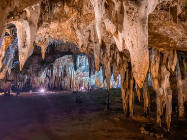 Ratchaburi, Tayland 'daki Khao Bin mağarası. Yüksek kalite fotoğraf