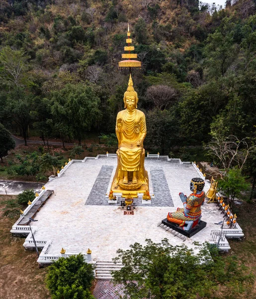 サンティ チェディとキリストの像 天国の丘の中の贖い主 タイのラチャブリ県パク トー地区 東南アジア — ストック写真