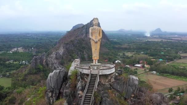 Santi Chedi Estatua Cristo Redentor Las Colinas Del Cielo Distrito — Vídeos de Stock