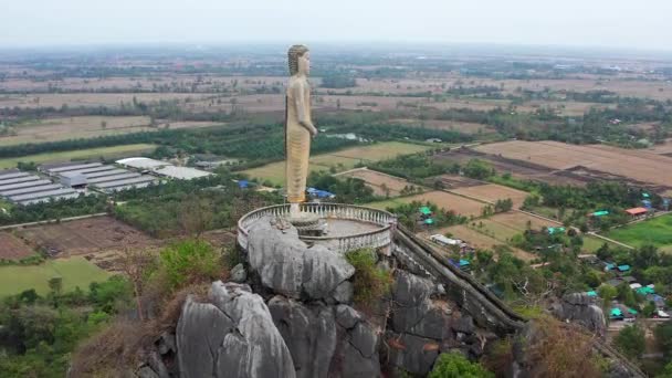Santi Chedi Estatua Cristo Redentor Las Colinas Del Cielo Distrito — Vídeos de Stock