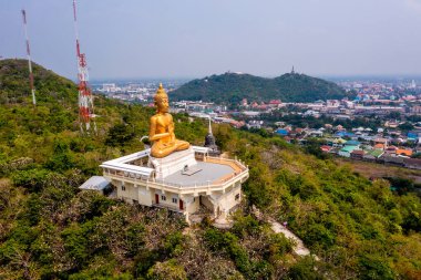 Tayland, Phetchaburi üzerindeki Thip Nimit Buda heykeli. Yüksek kalite fotoğraf