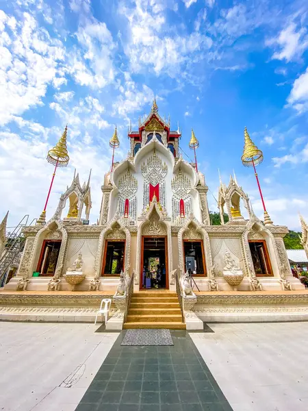 Wat Khoi Templo Blanco Phetchaburi Tailandia Foto Alta Calidad — Foto de Stock