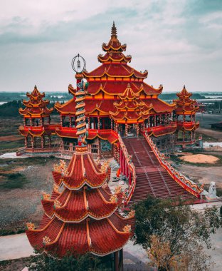 Wat Petch Suwan Çin tapınağı Phetchaburi, Tayland, Güney Doğu Asya