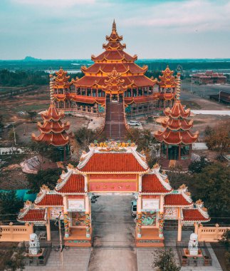 Wat Petch Suwan Çin tapınağı Phetchaburi, Tayland, Güney Doğu Asya