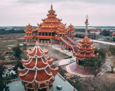 Wat Petch Suwan Çin tapınağı Phetchaburi, Tayland, Güney Doğu Asya