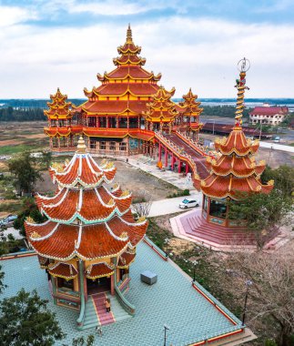 Wat Petch Suwan Çin tapınağı Phetchaburi, Tayland, Güney Doğu Asya