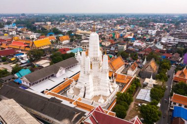 Wat Mahathat Worawihan, Phetchaburi, Tayland 'daki tapınak. Yüksek kalite fotoğraf
