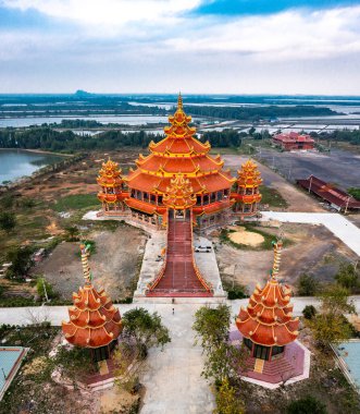 Wat Petch Suwan Çin tapınağı Phetchaburi, Tayland, Güney Doğu Asya