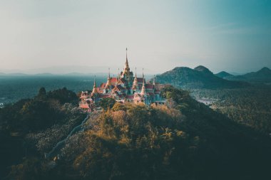 Phra Mahathat Chedi Phakdee Prakat tapınağı Prachuap Khiri Khan, Tayland, Güney Doğu Asya