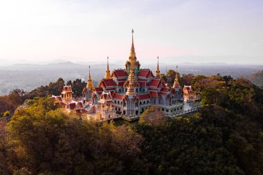 Phra Mahathat Chedi Phakdee Prakat tapınağı Prachuap Khiri Khan, Tayland, Güney Doğu Asya