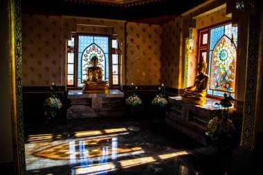 Phra Mahathat Chedi Phakdee Prakat tapınağı Prachuap Khiri Khan, Tayland, Güney Doğu Asya
