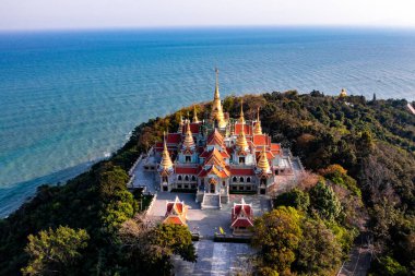 Phra Mahathat Chedi Phakdee Prakat tapınağı Prachuap Khiri Khan, Tayland, Güney Doğu Asya