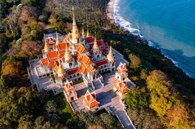 Phra Mahathat Chedi Phakdee Prakat tapınağı Prachuap Khiri Khan, Tayland, Güney Doğu Asya