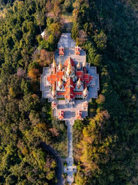Phra Mahathat Chedi Phakdee Prakat tapınağı Prachuap Khiri Khan, Tayland, Güney Doğu Asya