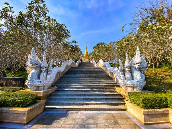 Phra Mahathat Templo Chedi Phakdee Prakat Prachuap Khiri Khan Tailandia — Foto de Stock