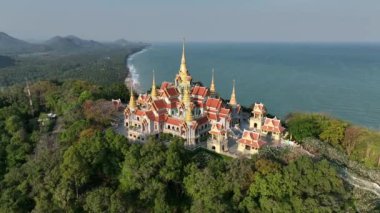 Phra Mahathat Chedi Phakdee Prakat tapınağı Prachuap Khiri Khan, Tayland, Güney Doğu Asya
