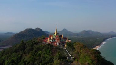 Phra Mahathat Chedi Phakdee Prakat tapınağı Prachuap Khiri Khan, Tayland, Güney Doğu Asya