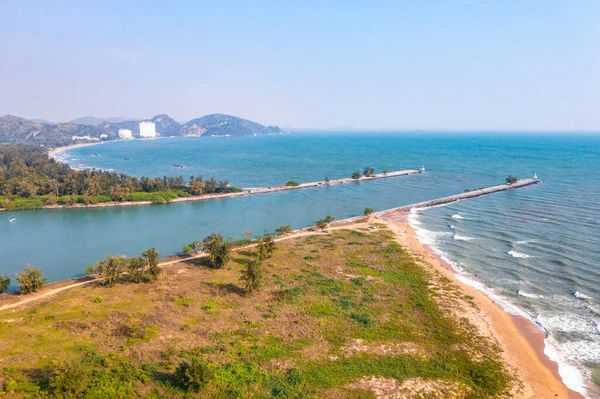 Estuario Pak Nam Pran Pranburi Abarca Desde Parque Forestal Pranburi —  Fotos de Stock