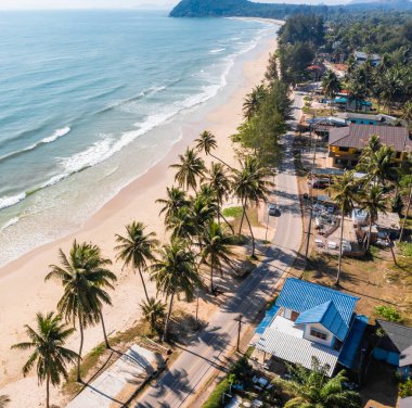Koşan Boğa Sahili veya Chumphon, Tayland 'da Şapka Thung Wua Laen, Güney Doğu Asya